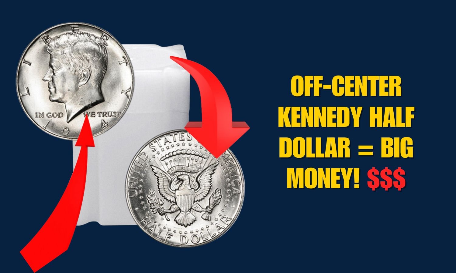 Kennedy Half Dollar With Off-Center Strike