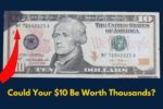 $10 Bill With Ink Error