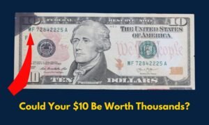 $10 Bill With Ink Error